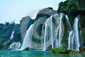 Ban Gioc waterfall in Trung Khanh, Cao Bang, Viet Nam