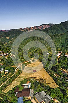 Ban Huai Hom Christendom, village in the jungle and valley in Mae Hong Son, Thailand