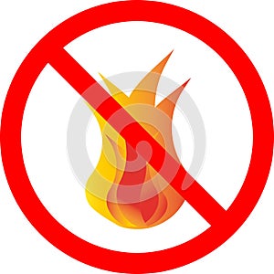 The ban on making fire. The fire icon.