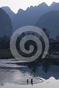 Ban Phatang, Nam Song River and forest, Lao People Democratic Republic