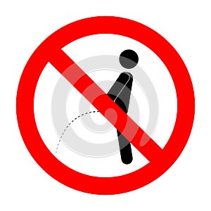 Ban piss symbol photo