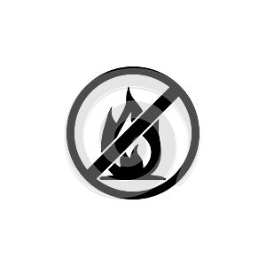 ban, prohibition, embargo, forbiddance bonfire, balefire, smudge, firebonicon. Simple thin line, outline  of Ban icons for
