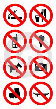 Ban sign photo