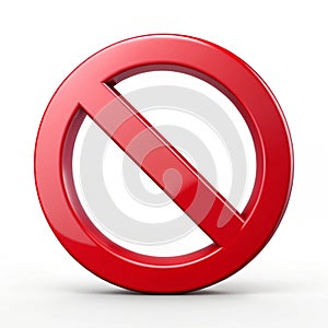 Ban symbol isolated on plain background