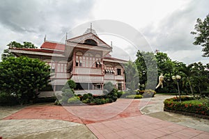 Ban Wongburi historical house in Phrae, Thailand.
