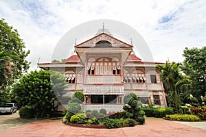 Ban Wongburi historical house in Phrae, Thailand.