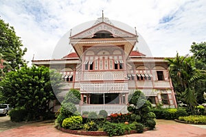 Ban Wongburi historical house in Phrae, Thailand.