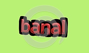 banal writing vector design on a green background photo