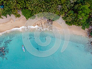 Banana Beach, Phuket, Thailand,A beautiful tropical beach with palm trees at Phuket island, Thailand, Banana Beach