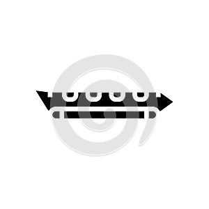 banana boat glyph icon vector illustration