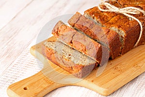 Banana Bread on Cutting Board