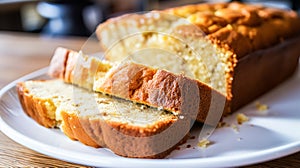 Banana bread in English country cottage, baking food and easy recipe idea for menu, food blog and cookbook