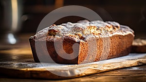 Banana bread in English country cottage, baking food and easy recipe idea for menu, food blog and cookbook