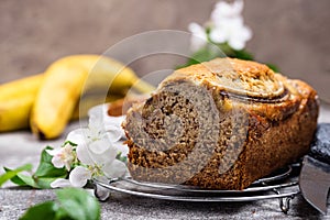 Banana bread or loaf cake