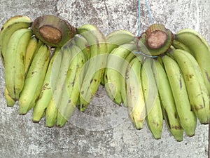 banana bunch on shop for sell