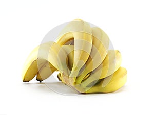 Banana bunch on white background
