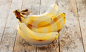 Banana bunch on Wooden background