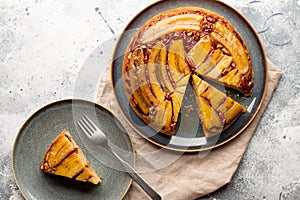 Banana Cake with pecan nuts