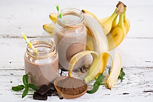 Banana and chocolate smoothie