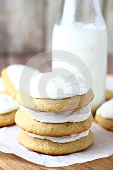 Banana Cookies with Lemon Frosting