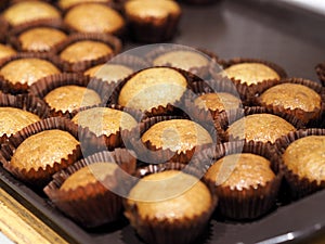 Banana cup cake muffin closeup