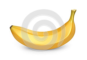 Banana fruit, 3D icon. Illustration photo