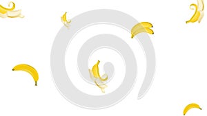 Banana fruit falling in looping