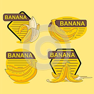 banana fruit logo vector illustration