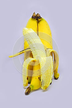 Banana fruit with white background