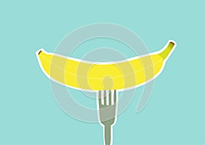 Banana, fruits illustration,cards