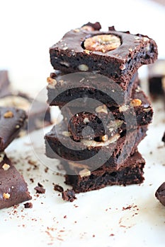 Banana fudgy brownies