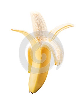 Banana isolated on white background. Clipping path