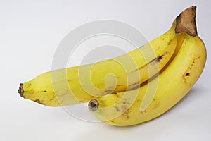 Banana isolated on white with clipping path and copy space