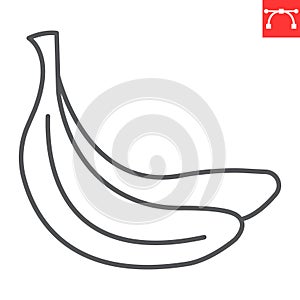 Banana line icon