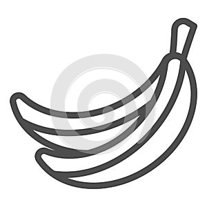 Banana line icon. Fruit vector illustration isolated on white. Healthy food outline style design, designed for web and