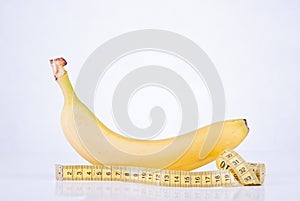 Banana and measuring tape