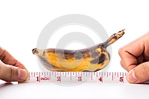 Banana and measuring tape