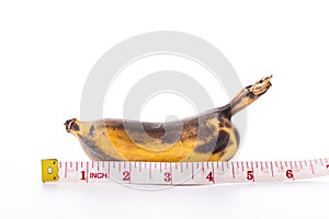 Banana and measuring tape