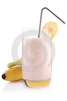 Banana milkshake or smoothie