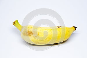 Banana over white background