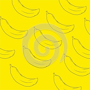 Banana pattern design yelow