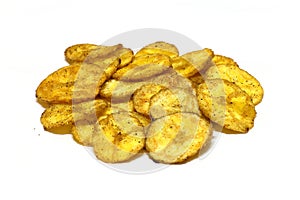 Banana pepper fry chips isolated