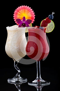 Banana and Raspberry Daiquiri