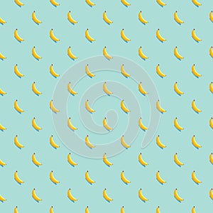 Banana seamless pattern. Vegan organic eco fruit background. vector illustration