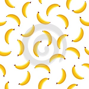 Banana seamless pattern. Vegan organic eco fruit background. vector illustration