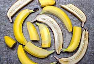 Banana slices background.