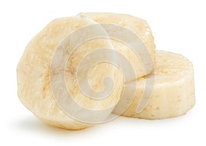 Banana slices Isolated with clipping path