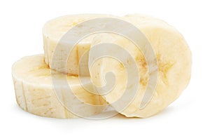 Banana slices Isolated with clipping path