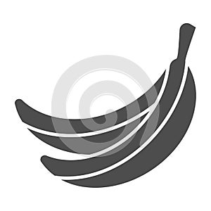 Banana solid icon. Fruit vector illustration isolated on white. Healthy food glyph style design, designed for web and