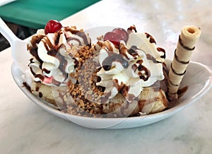 Banana Split ice cream